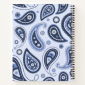 Blauw Paisley Patroon Notitieboek (Achterkant)