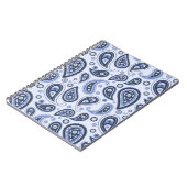Blauw Paisley Patroon Notitieboek (Linkerzijde)
