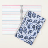 Blauw Paisley Patroon Notitieboek (Binnen)