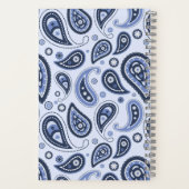 Blauw Paisley Patroon Notitieboek (Achterkant)