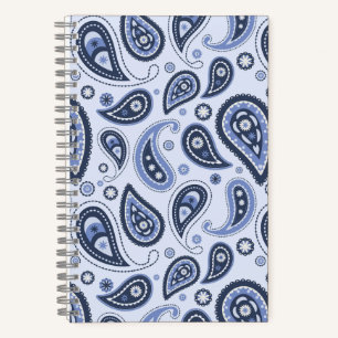 Blauw Paisley Patroon Notitieboek