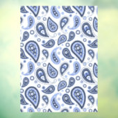 Blauw Paisley Patroon Raamsticker (Vel 3)