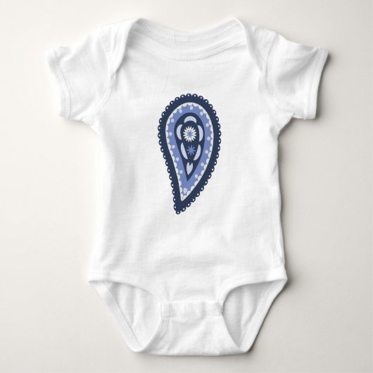 Blauw paisley patroon romper (Voorkant)