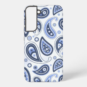 Blauw Paisley Patroon Samsung Galaxy Hoesje