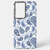 Blauw Paisley Patroon Samsung Galaxy Hoesje (Achterkant)