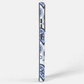 Blauw Paisley Patroon Samsung Galaxy Hoesje (Rechterkant)