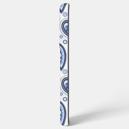 Blauw Paisley Patroon Samsung Galaxy Hoesje (Linkerkant)