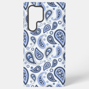 Blauw Paisley Patroon Samsung Galaxy Hoesje