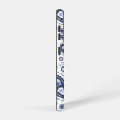 Blauw Paisley Patroon Samsung Galaxy Hoesje (Rechterkant)