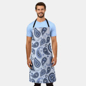 Blauw Paisley Patroon Schort (Gedragen)