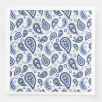 Blauw Paisley Patroon