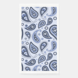 Blauw Paisley Patroon Servet