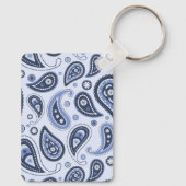 Blauw Paisley Patroon Sleutelhanger (Achterkant)