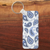 Blauw paisley patroon sleutelhanger (Voorkant)
