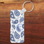 Blauw paisley patroon sleutelhanger (Achterkant)