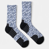 Blauw paisley patroon sokken (Rechts)