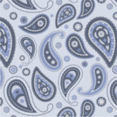 Blauw Paisley Patroon Sticker (Voorkant)