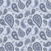 Blauw Paisley Patroon Sticker (Voorkant)