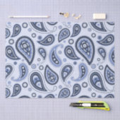 Blauw Paisley Patroon Tissuepapier (Craft)