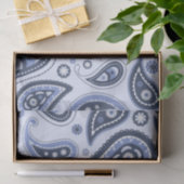 Blauw Paisley Patroon Tissuepapier (Geschenk)