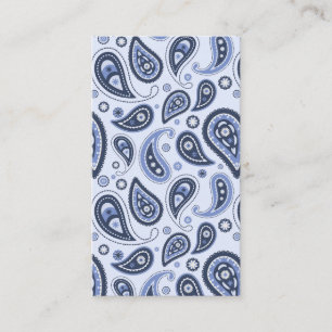Blauw Paisley Patroon Visitekaartje