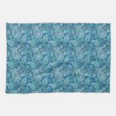 Blauw paisley theedoek (Horizontaal)