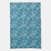 Blauw paisley theedoek (Verticaal)