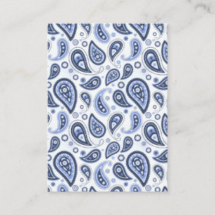 Blauw paisleypatroon advieskaart