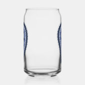 Blauw paisleypatroon blikvorm glas (Links)