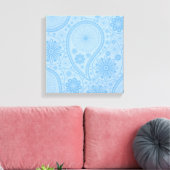 Blauw paisleypatroon canvas afdruk (Insitu (Woonkamer))