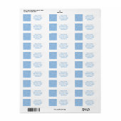 Blauw paisleypatroon etiket (Full Sheet)