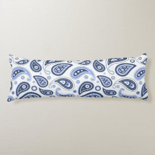 Blauw paisleypatroon lichaamskussen