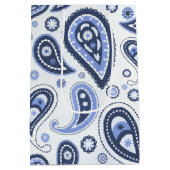 Blauw paisleypatroon medium cadeauzakje (Achterkant)
