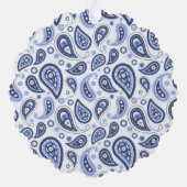 Blauw paisleypatroon ornament kaart (Achterkant)