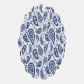 Blauw paisleypatroon ornament kaart (Rechts)