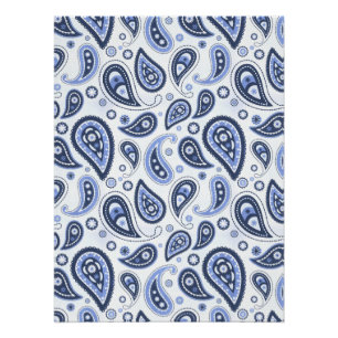 Blauw paisleypatroon perfect poster