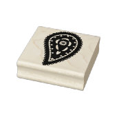 Blauw paisleypatroon rubberstempel (Stempel)