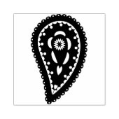 Blauw paisleypatroon rubberstempel (Afrduk)