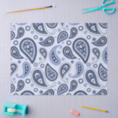 Blauw paisleypatroon tissuepapier (Craft)
