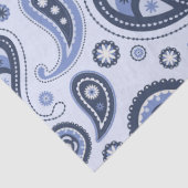 Blauw paisleypatroon tissuepapier (Detail)