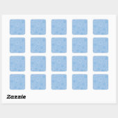 Blauw paisleypatroon vierkante sticker (Vel)