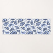 Blauw paisleypatroon yogamat (Voorkant (horizontaal))