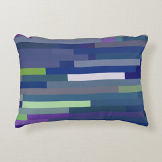 Blauw Palet Kleur Bakstenen Patroon Decoratief Kussen