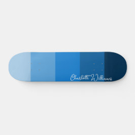 BLAUW PALETTE COLOR SHADE STRIPES PATROON NAVY NAM PERSOONLIJK SKATEBOARD