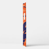 Blauw palmsilhouet, oranje achtergrond Case-Mate iPhone case (Achterkant / Rechts)