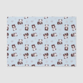 Blauw Panda Hart Weefsel Papier (Voorkant)