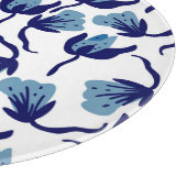 Blauw Pansy Floral: met de hand getekend naadloos. Snijplank (Hoek)