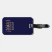 Blauw panter bagagelabel (Achterkant horizontaal)