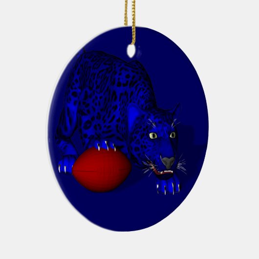 Blauw panter keramisch ornament (Rechts)