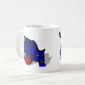Blauw panter koffiemok (Voorkant links)
